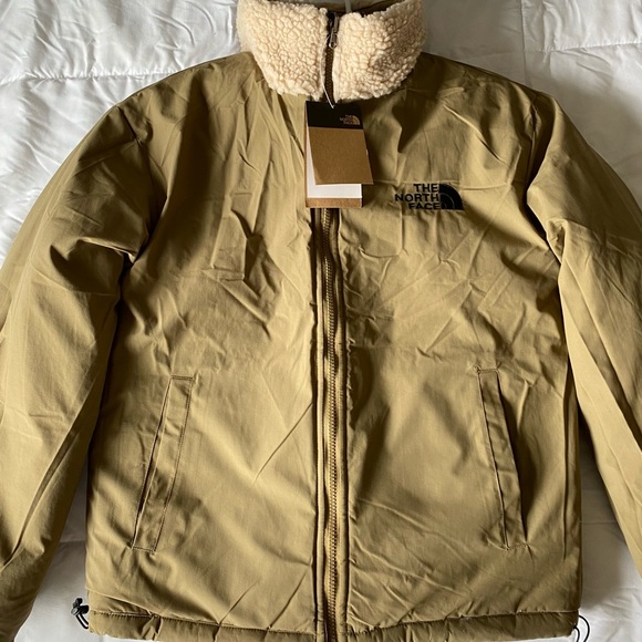 The North Face Jackets & Coats Size S Reversible Tan Green North Face Jacket Poshmark